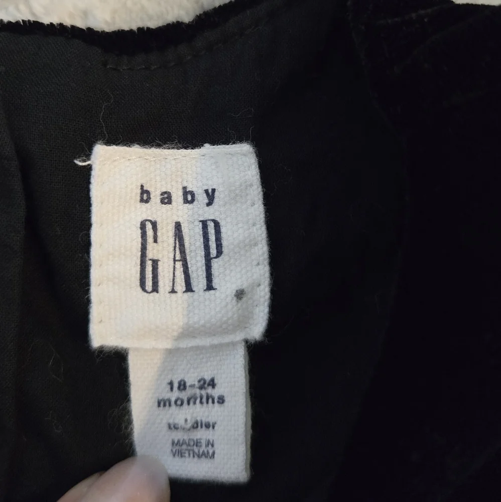 Baby Gap Elegant Velvet Black and Cream Tulle Kids Dress